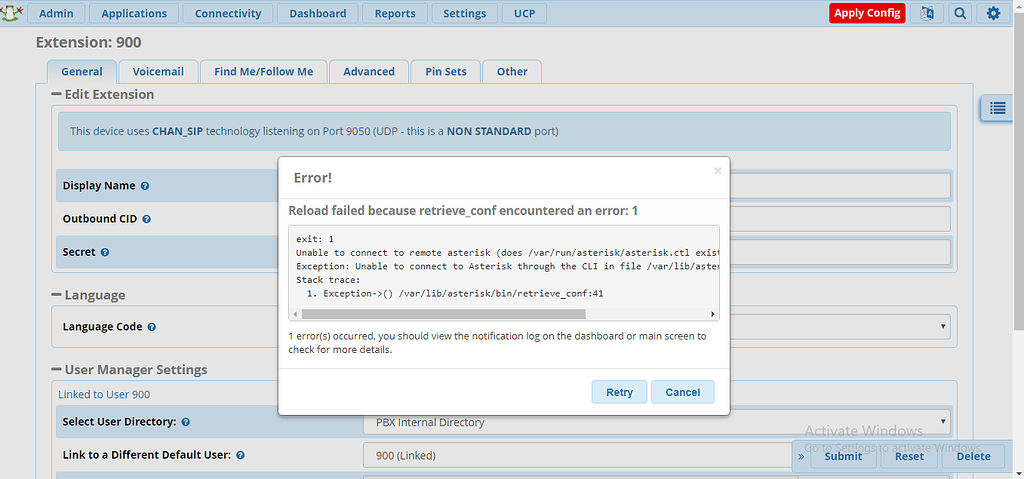 Trace exception. Failed to retrieve application Beans snapshot: :application