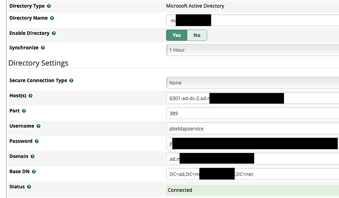 freepbx ldap settings