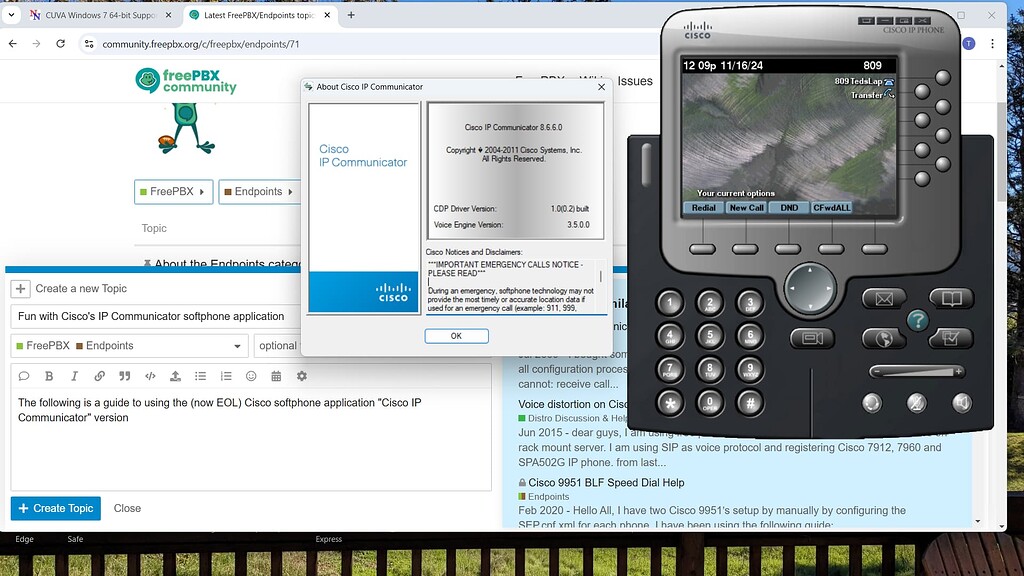 Fun with Cisco's IP Communicator softphone application - Endpoints