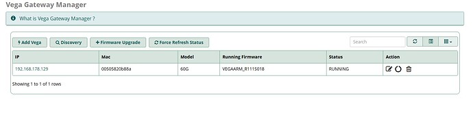 Vega Gateway Manager