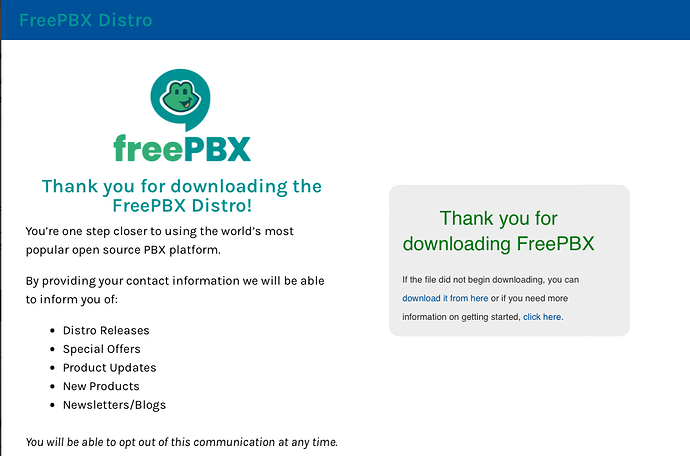 freepbx distro