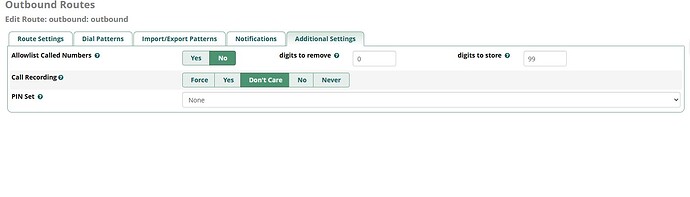 Additional Settings